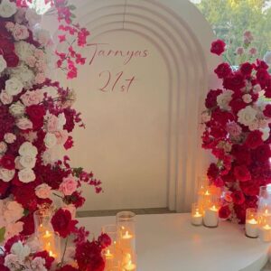 Large 3D levelled arch backdrop