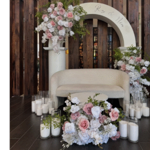 3D Round Leg arch backdrop