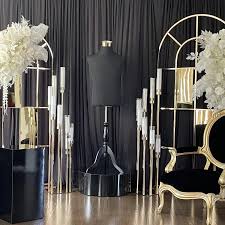 Plinth- Black and Gold- Set of 3