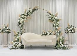 Curved White Boucle Sofa