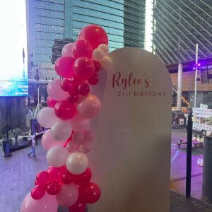 Plain White Backdrop and Balloon Package